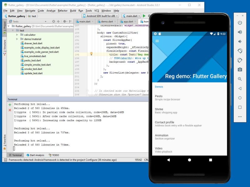 Flutter-приложения можно писать в Android Studio