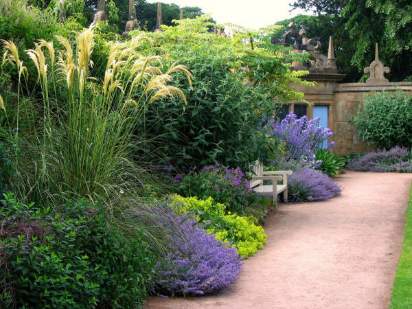 A Summer Garden Scene from Hardwick Hall in Derbyshire