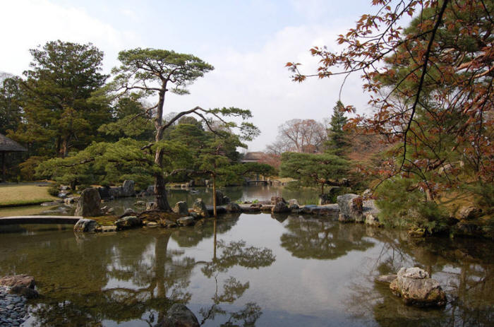 Японский сад. Сад императорской виллы Кацура Рикю в Киото. Katsura Imperial Villa